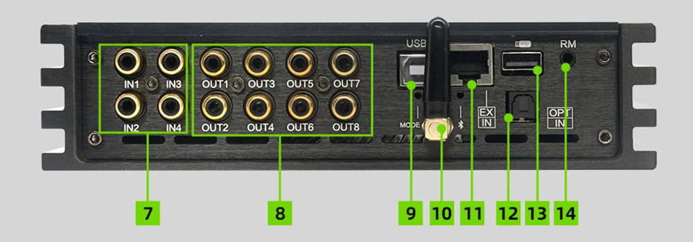 Car DSP Amplifier 6*110 W 31 Band Equalizer